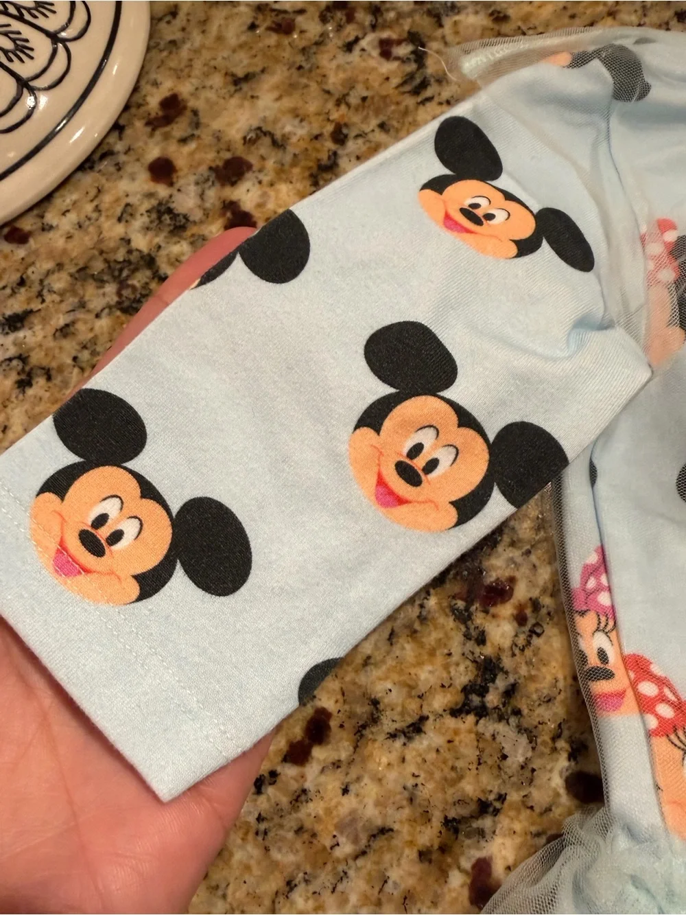 Monica + Andy Minnie & Mickey Light Blue Tulle Kids Dress | 3-6 months